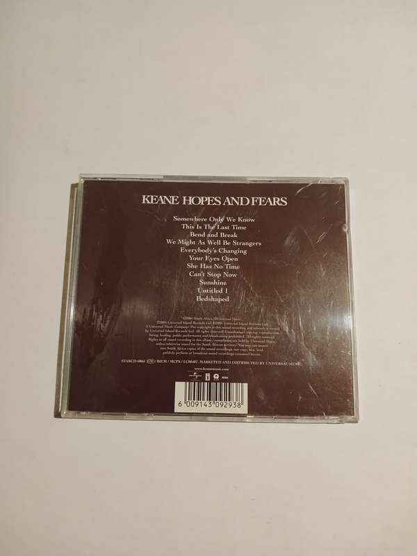 Keane, Hopes and Fears CD