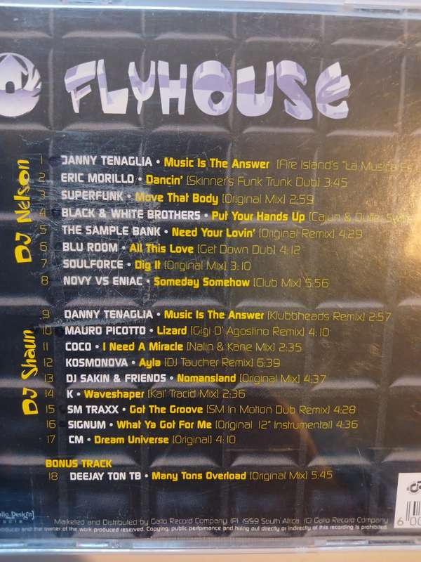 Flyhouse, Various, Mixed by Dj Nelson & Dj Shaun CD
