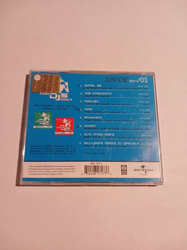 For DJ's Only Dance 2004/01 CD, Italy