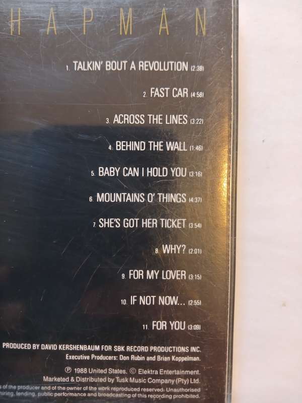 Tracy Chapman, Tracy Chapman CD