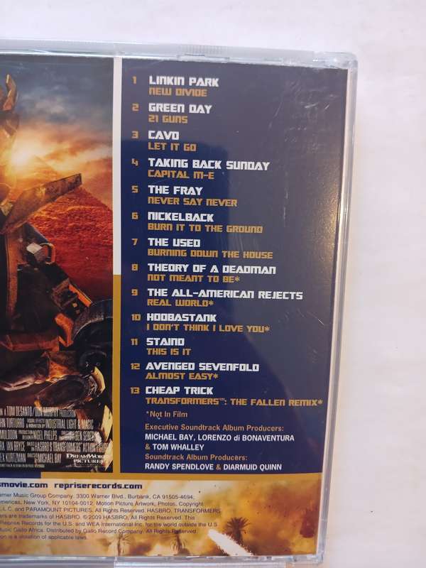 Transformers, Revenge of the Fallen, The Album CD