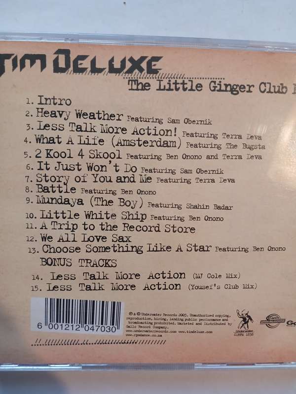 Tim Deluxe, The Little Ginger Club Kid CD