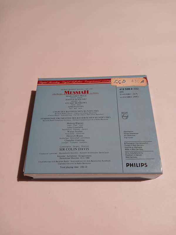 Philips Digital Classics, Messiah, 3 x CD, Germany