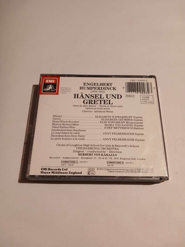 EMI, Humperdinck, Hansel Und Gretel, 2 x CD, Remastered
