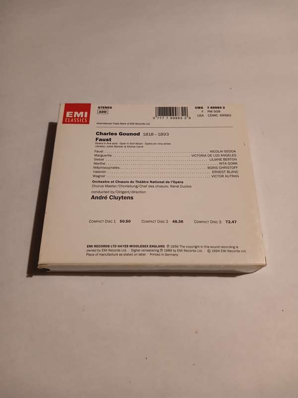 EMI Classics, Faust, 3 x CD, Remastered, Germany
