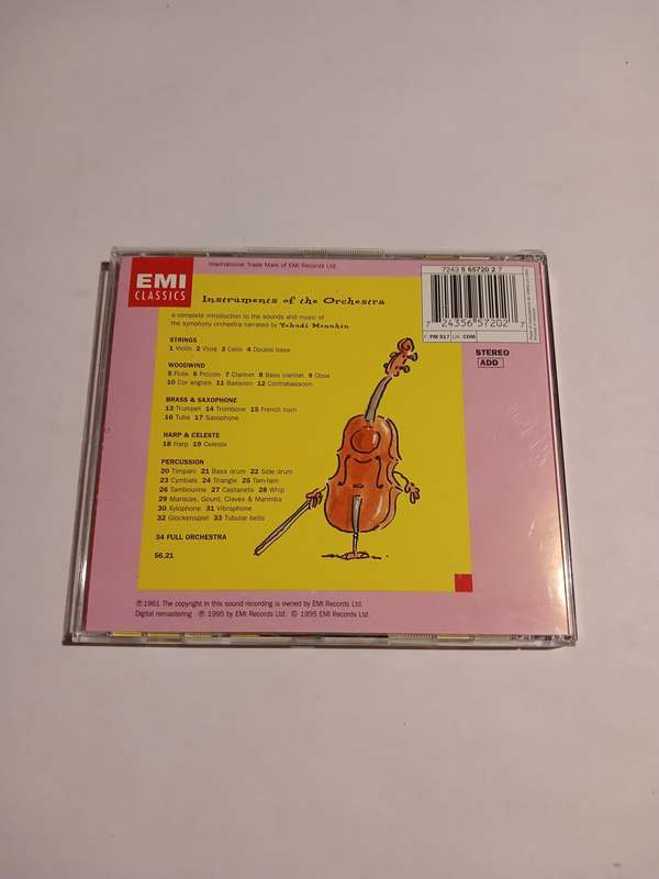 EMI Classics, Instruments of the Orchestra, Yehudi Menuhin CD, UK & Europe, Remastered