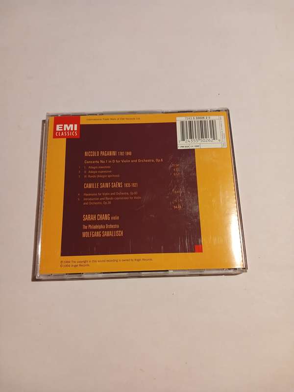 EMI Classics, Paganini: Concerto No. 1 in D, Sarah Chang CD, UK