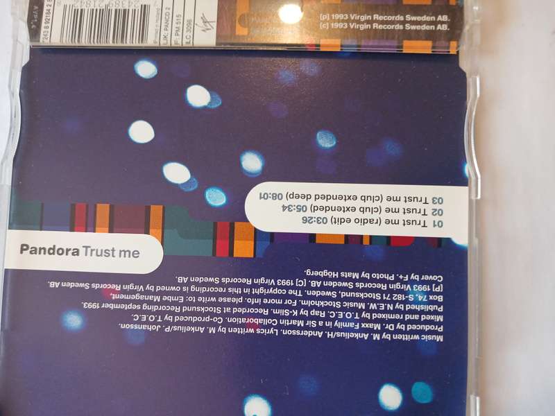 Pandora, Trust Me CD single, EU