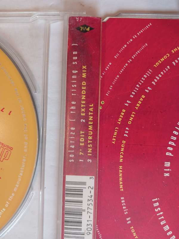 Bel Tane, Solarize (The Rising Sun) CD single, UK