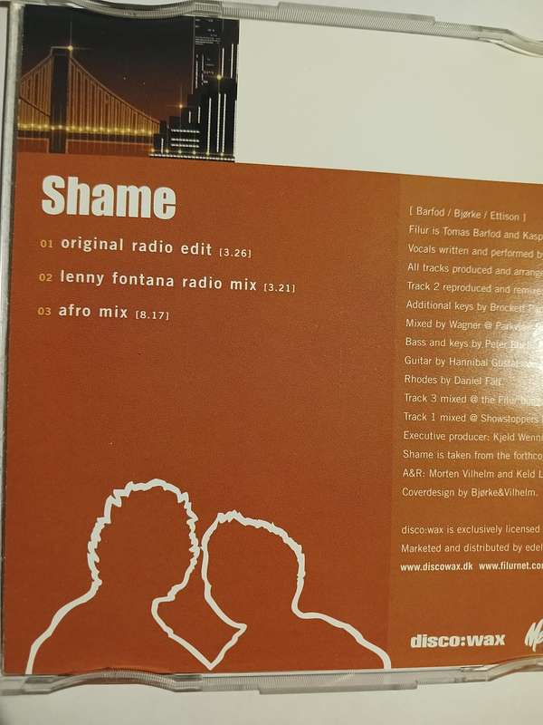 Filbur meets Miss Nellie Ettison, Shame CD single, Denmark
