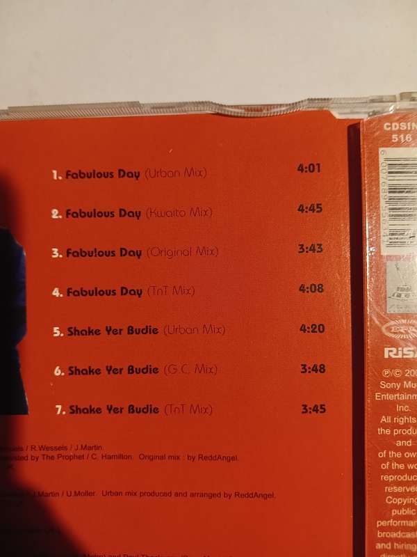 ReddAngel, Fabulous Day CD single
