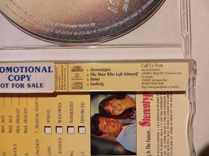Blur Stereotypes, Wife Swopping is the Future...CD single, UK