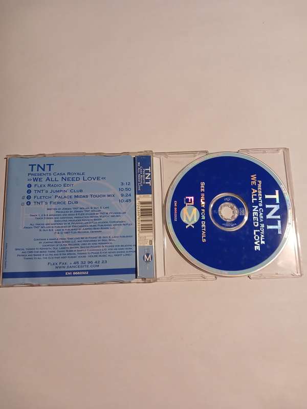 TNT presents Casa Royale, We All Need Love CD single, Denmark