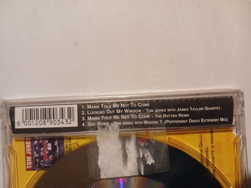 Tom Jones & Stereophonics, Mama Told me not to Come CD single, New