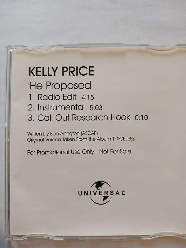 Kelly Price, He Proposed CD single, Promo