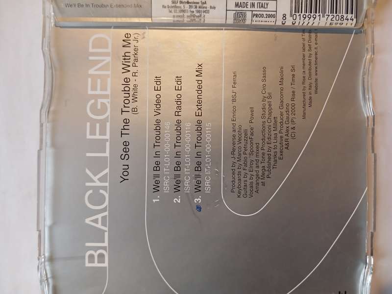 Black Legend, You See The Trouble With Me CD single, Italy