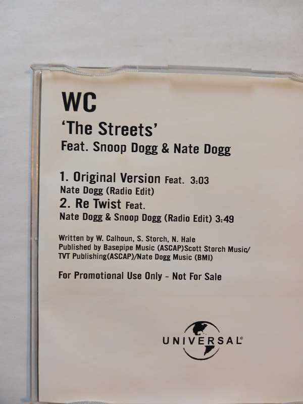 WC The Streets feat. Snoop Dog and Nate Dogg, CD single, Promo