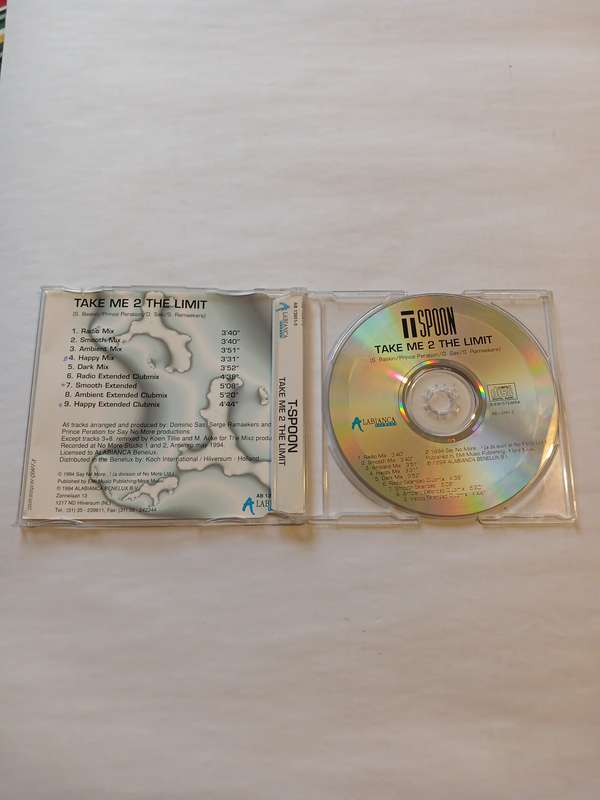 T-Spoon, Take Me To The Limit CD single, Netherlands, Promo
