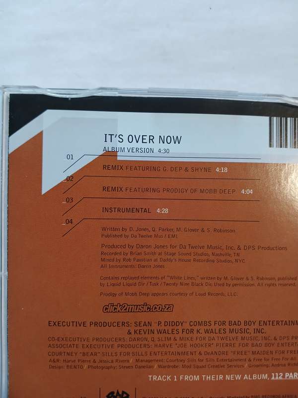 One Twelve, It's Over Now CD single