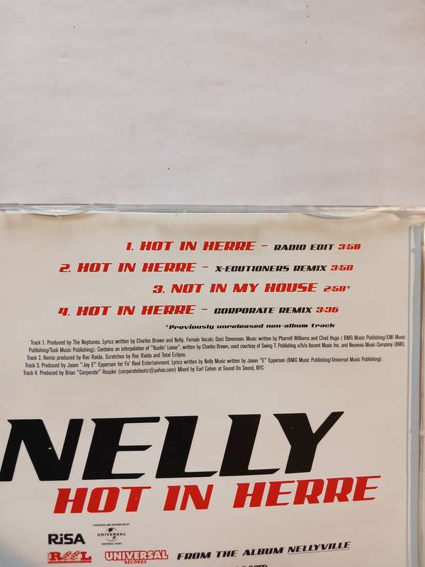 Nelly, Hot in Here CD single