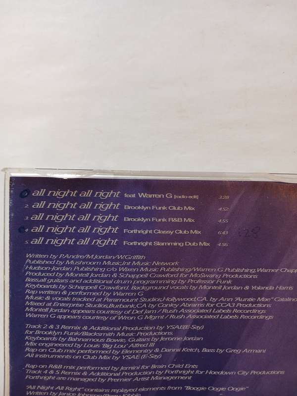 Peter Andre featuring Warren G, All Night All Right CD single