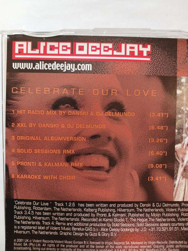 Alice Deejay, Celebrate Our Love CD single