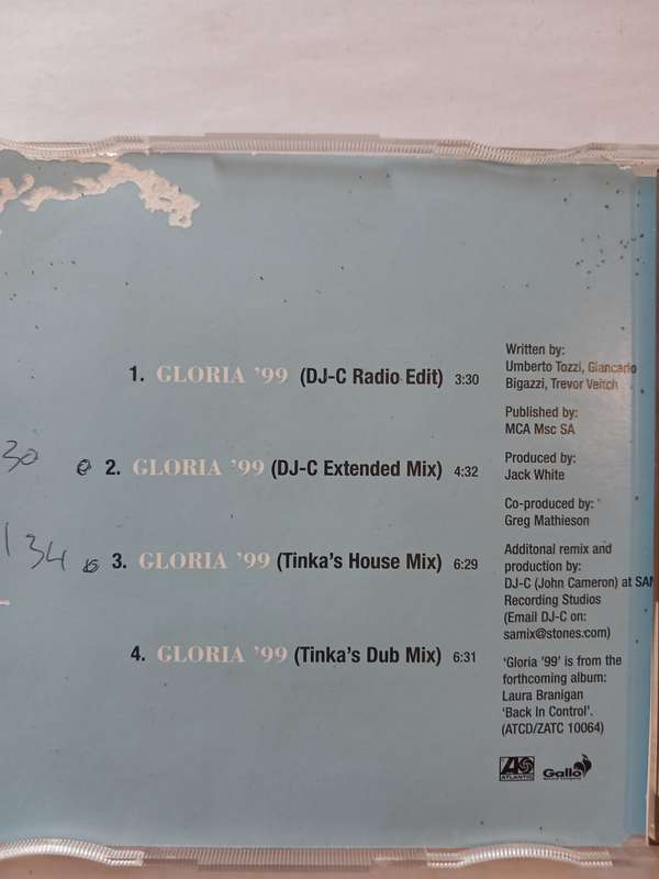 Laura Branigan, Gloria '99 (The Remixes) CD single