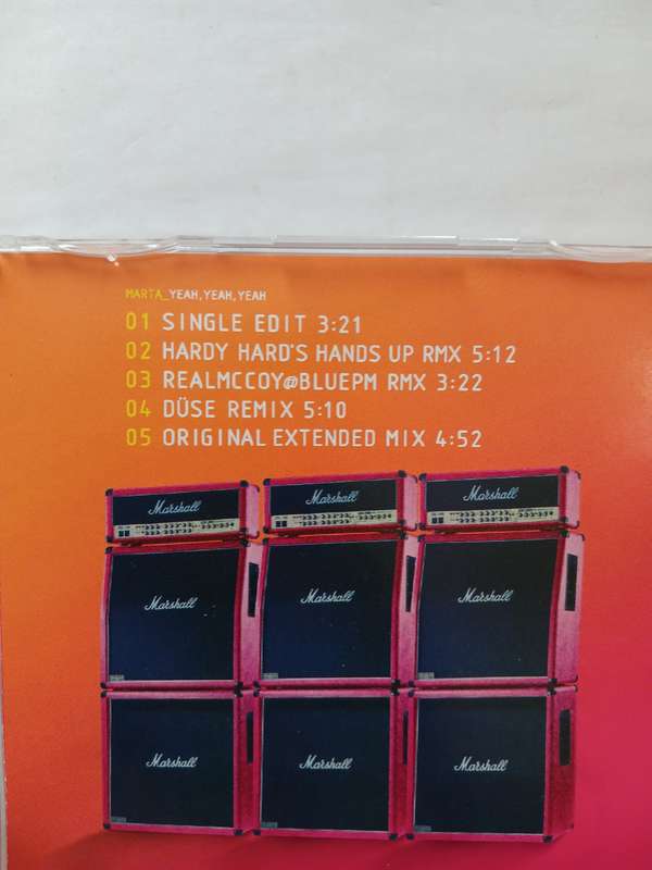 Marta, Yeah, Yeah, Yeah CD single, Germany