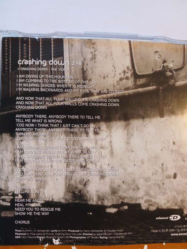Emmi, Crashing Down, Enhanced CD single, EU