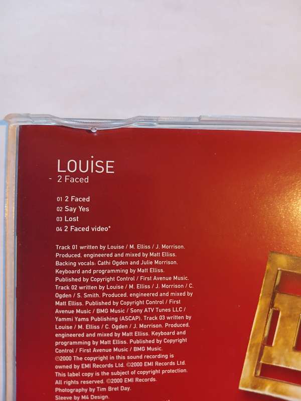 Louise, 2 Faced CD single, UK