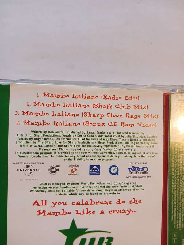 Shaft, Mambo Italiano CD single