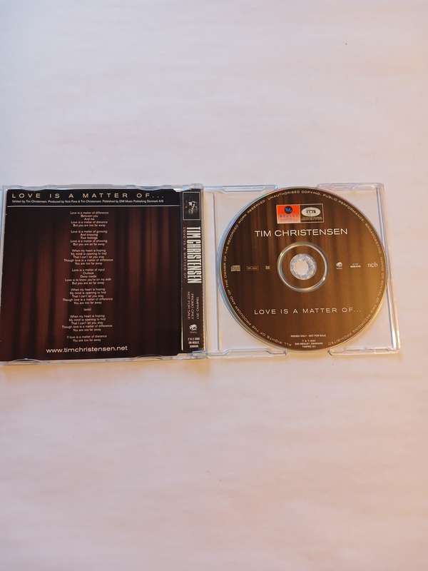 Tim Christensen, Love Is A Matter Of... CD single, Promo, Denmark