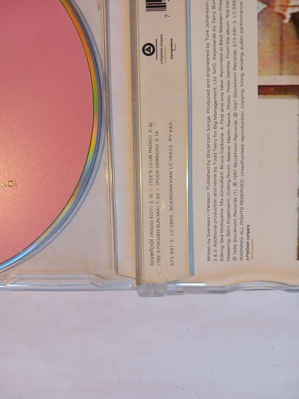 The Cardigans, Lovefool CD single, EU