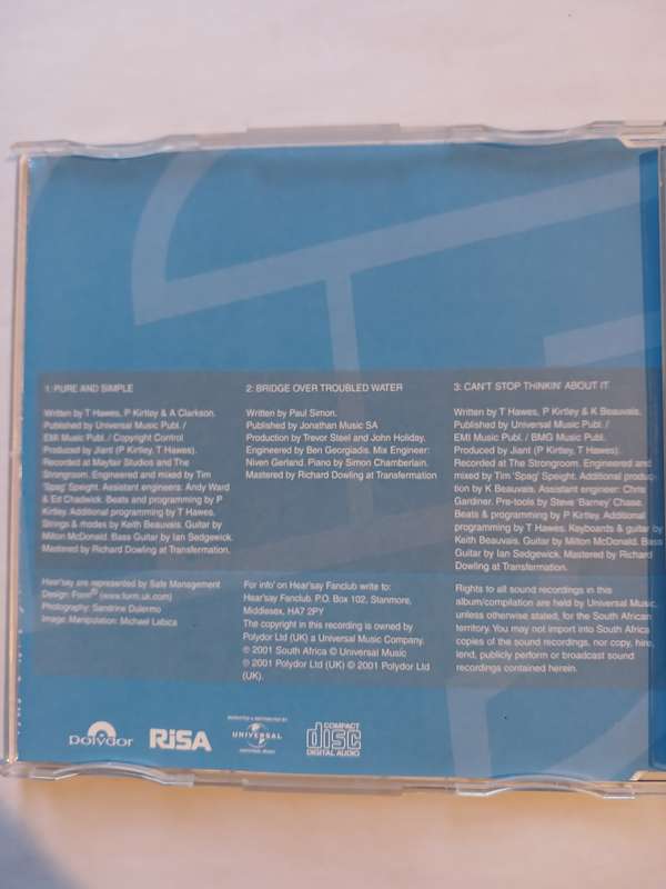 Hear'Say, Pure and Simple CD single