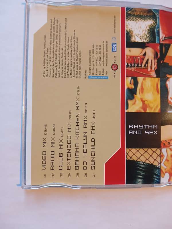Paffendorf, Rhythm and Sex CD single, Germany