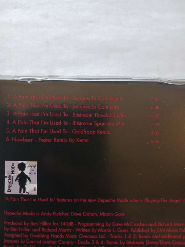 Depeche Mode, Pain That I'm Used To CD single, Club Promo, UK & Europe