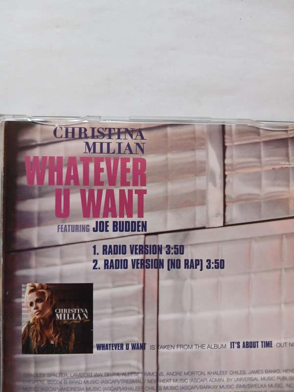 Christina Milian featuring Joe Budden, Whatever U Want CD single, Promo, EU