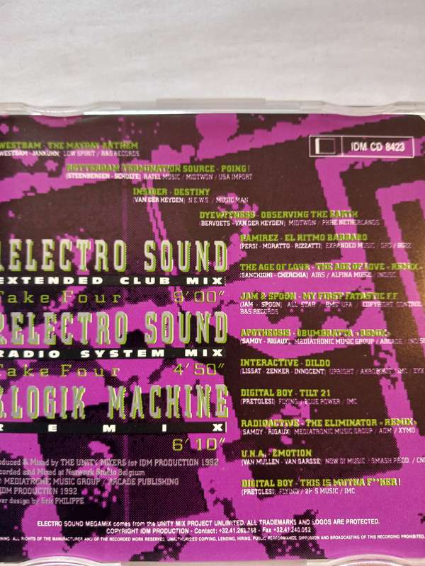 The Unity Mixers, Electro Sound Megamix Take Four CD single, Belgium