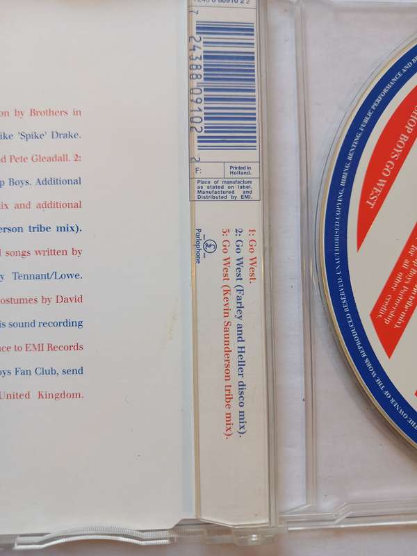 Pet Shop Boys, Go West CD single, EU