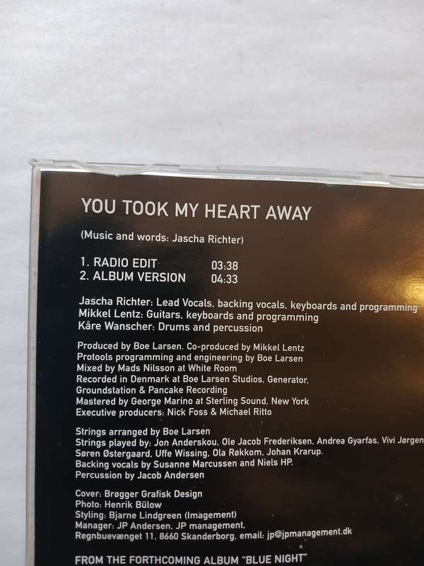Michael Learns To Rock, You Took My Heart Away CD single, Promo, EU