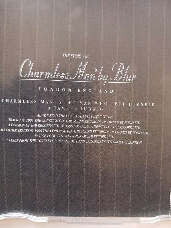 Blur, Charmless Man CD single, Australasia