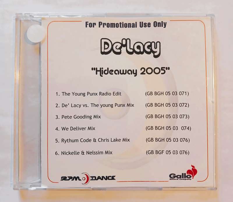 De'Lacy, Hideaway 2005 CD single, Promo