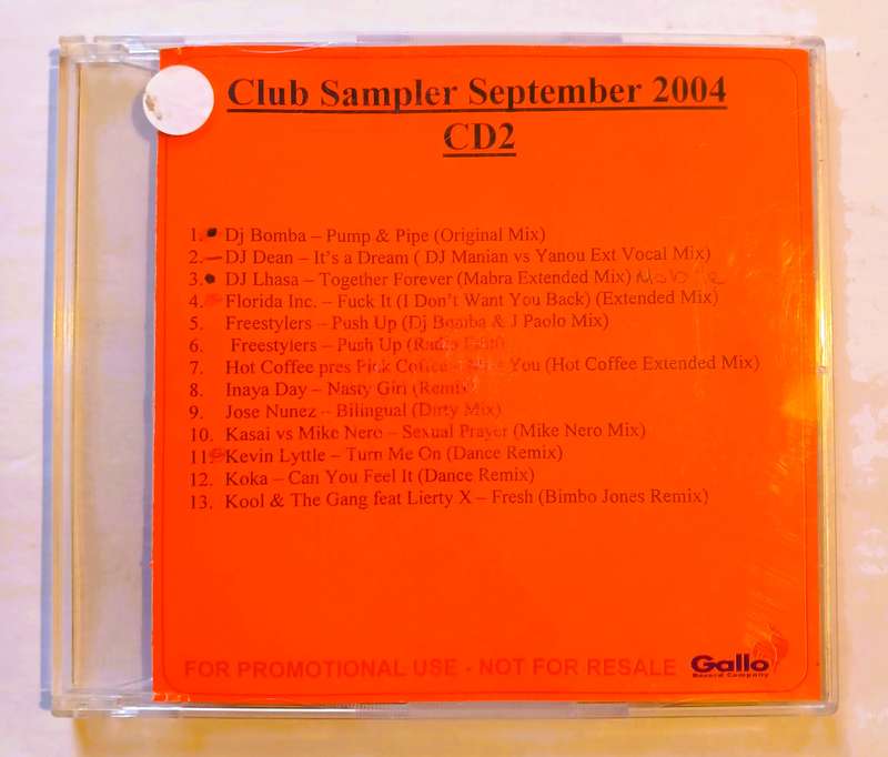 Club Sampler September 2004, CD 2, Promo