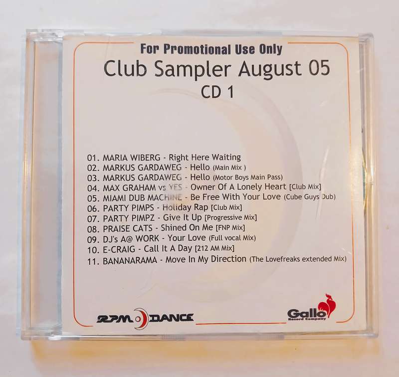 Club Sampler August 2005, CD 1, Promo