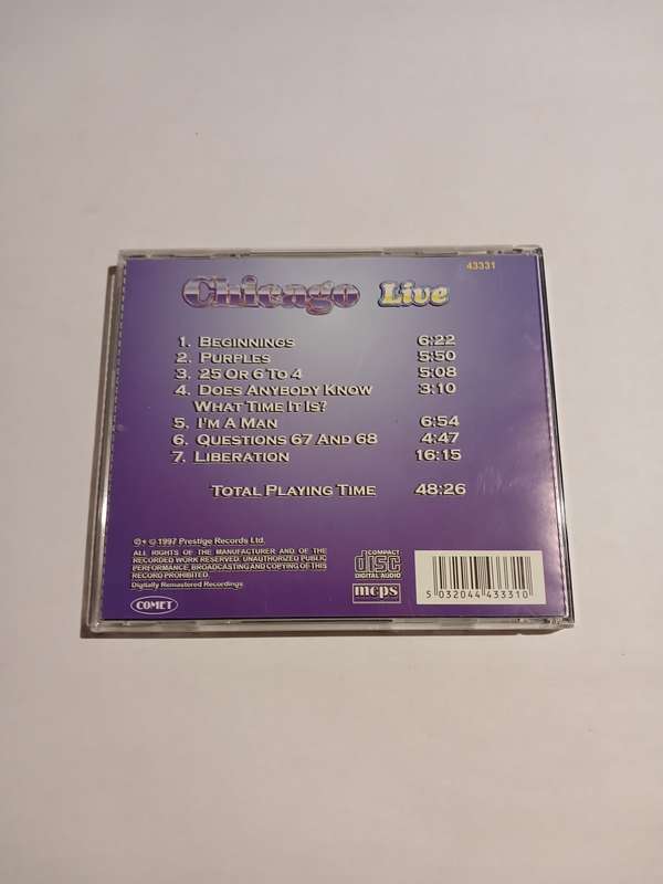 Chicago, Live CD, UK, Remastered