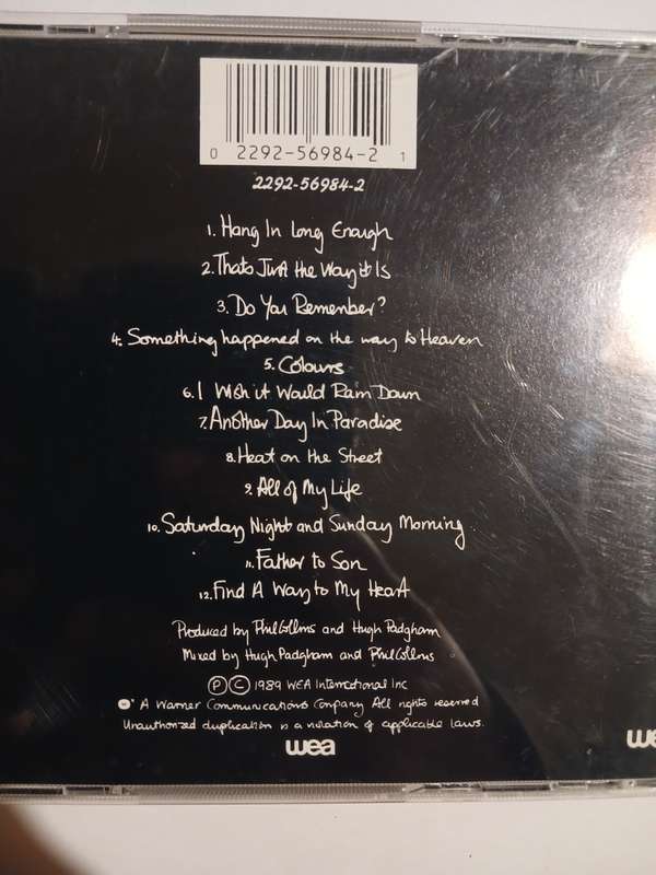 Phil Collins, ...But Seriously CD, EU