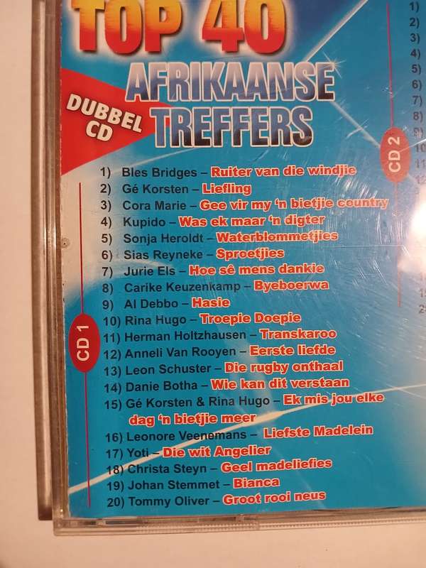 Top 40 Afrikaanse Treffers 1960 - 1990, 2 x CD