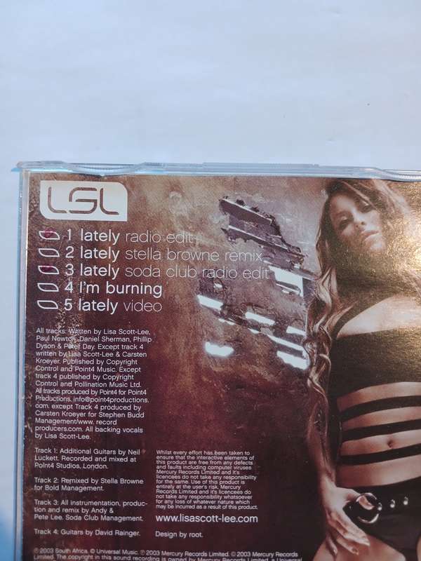 Lisa Scott-Lee, Lately CD single