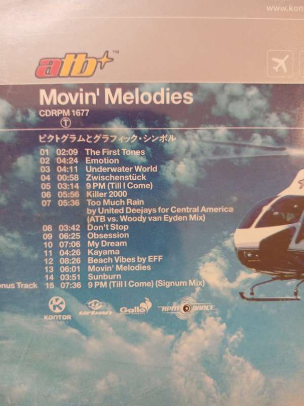 ATB, Movin' Melodies CD