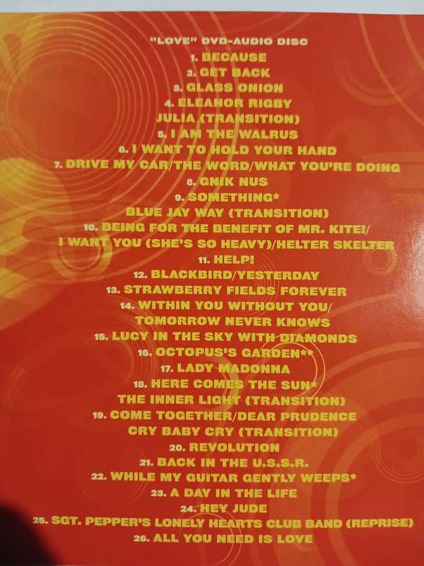 Beatles, Love, CD/DVD, US